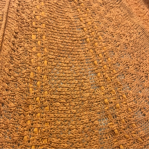 ANTHROPOLOGIE Crochet textured Split Back Cardigan sweater S Knitted & Knotted - Picture 6 of 13